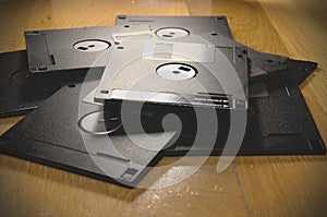 Old data storage discs. 3.5