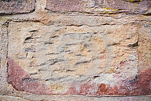 Old and Decayed Sandstone Wall Texture