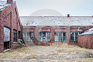 Old decaying brick building