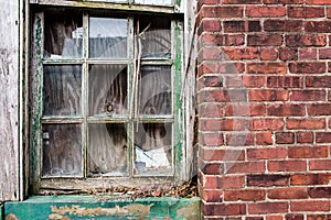 Old decaying brick building