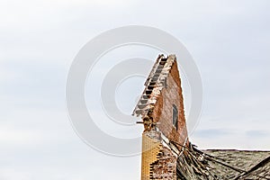 Old decaying brick building