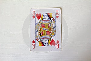 Old deck of playing cards, poker cards, gambling