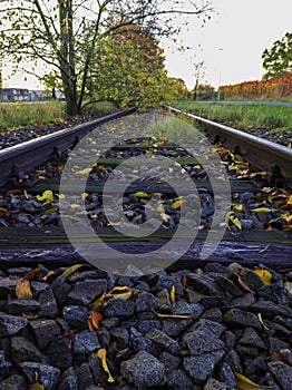 Old decommissioned train tracks