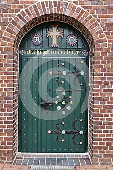 Old Decorated Church Door