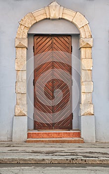 Old decorative main entrance wooden door