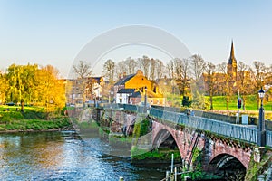 Old Dee bridge in Chester, England