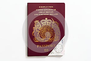 Old Defaced Passport on UK Leaving European Union