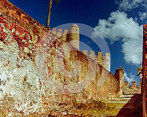 Old defensive wall Ozama Fortress photo