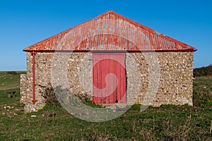 An old delapidated barn