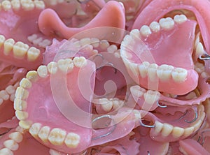 Old dentures background