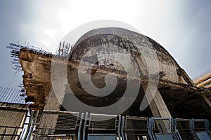 Old destroyed cinema in Beirut, Lebanon photo