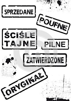 Old destroyed stamps