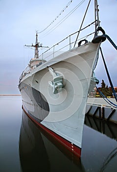 Old destroyer in Gdynia. Poland