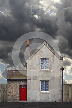 Vecchio separato casa porta 