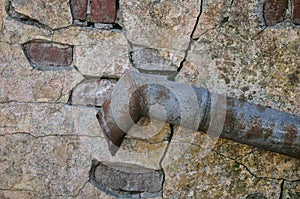 Old deteriorated drain pipe