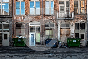 Old deteriorating building side