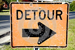 Old Detour Sign photo