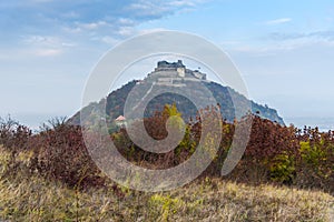 Old Deva citadel in  the autumn season , Romania