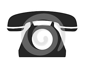 Old dial phone symbol