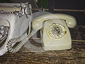 Old dial telephone