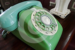 Old dialling telephone photo
