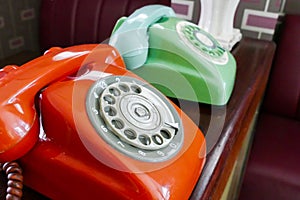 Old dialling telephone photo