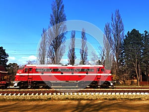 Old diesel locomotive