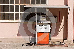 Old diesel petrol pump in Austria