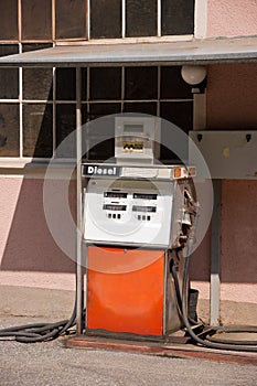 Old diesel petrol pump in Austria