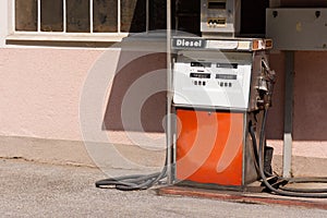 Old diesel petrol pump in Austria