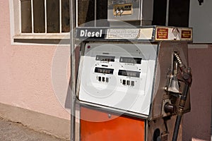 Old diesel petrol pump in Austria