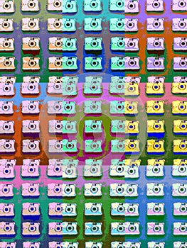 Old digital camera pattern in several colors