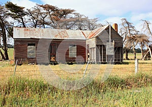 Old and dilapidated Australian country homestead