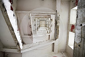 Old dilapidated building interior, urbex. Old dilapidated building interior, urbex