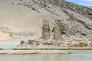 Old dilapidated buildings in Tibet