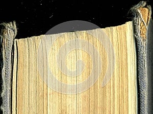 Old book. Sheets of an old book. Macro