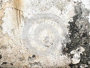 Old dirt stains on concrete wall texture background and copy space