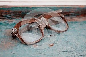 Old dirty broken spectacles