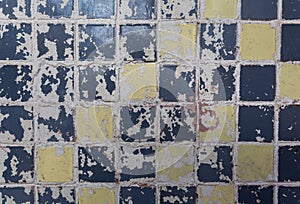 Old dirty colorful tile background
