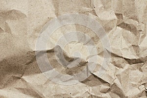 Old dirty crumbled paper background texture. Vintage letter template. Creases and dents. Parchment. Wrapping process.