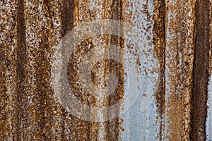 Old dirty rusty galvanized iron plate.