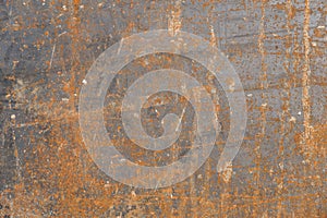 Old dirty rusty galvanized iron plate.