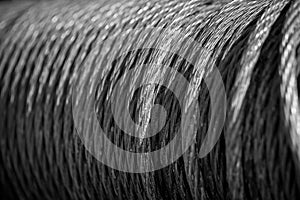 Old dirty rusty vintage metal ropes background