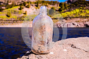 Old Dirty Vintage Gass Bottle