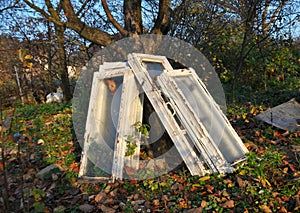 Old discarded windows