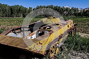 Old disused and abandoned armoured vehicles in Afghanistan