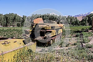 Old disused and abandoned armoured vehicles in Afghanistan