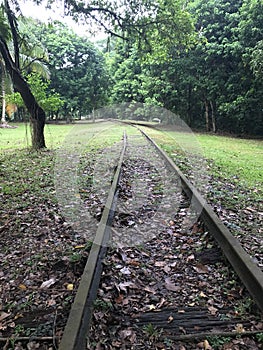 Old disused railway track