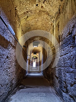 Old disused coal loading tunnel at Balls Head on Sydney Harbour