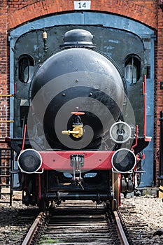 Old disused coal steam locomotive